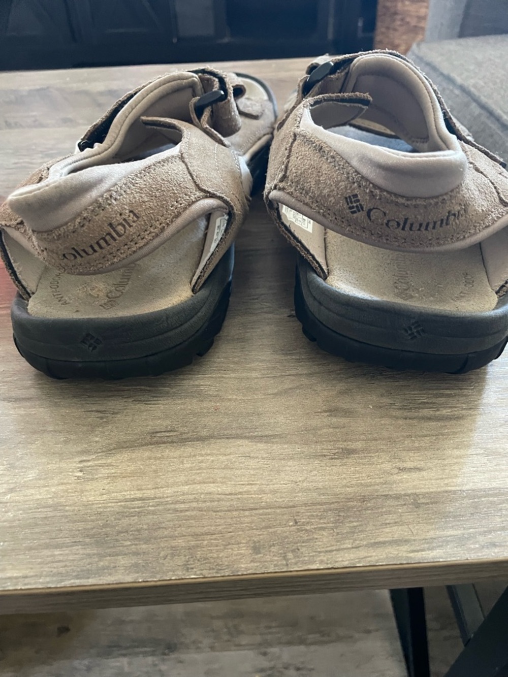 Columbia Trail storm Hiker 3 Strap Beige Suede outdoor climbing hiking sandals - Picture 5 of 9